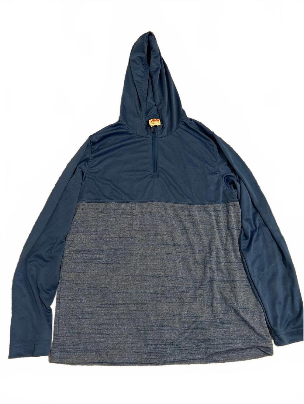 A4 Boys Medium Blue Hooded Pullover - Casual Lightweight Fit